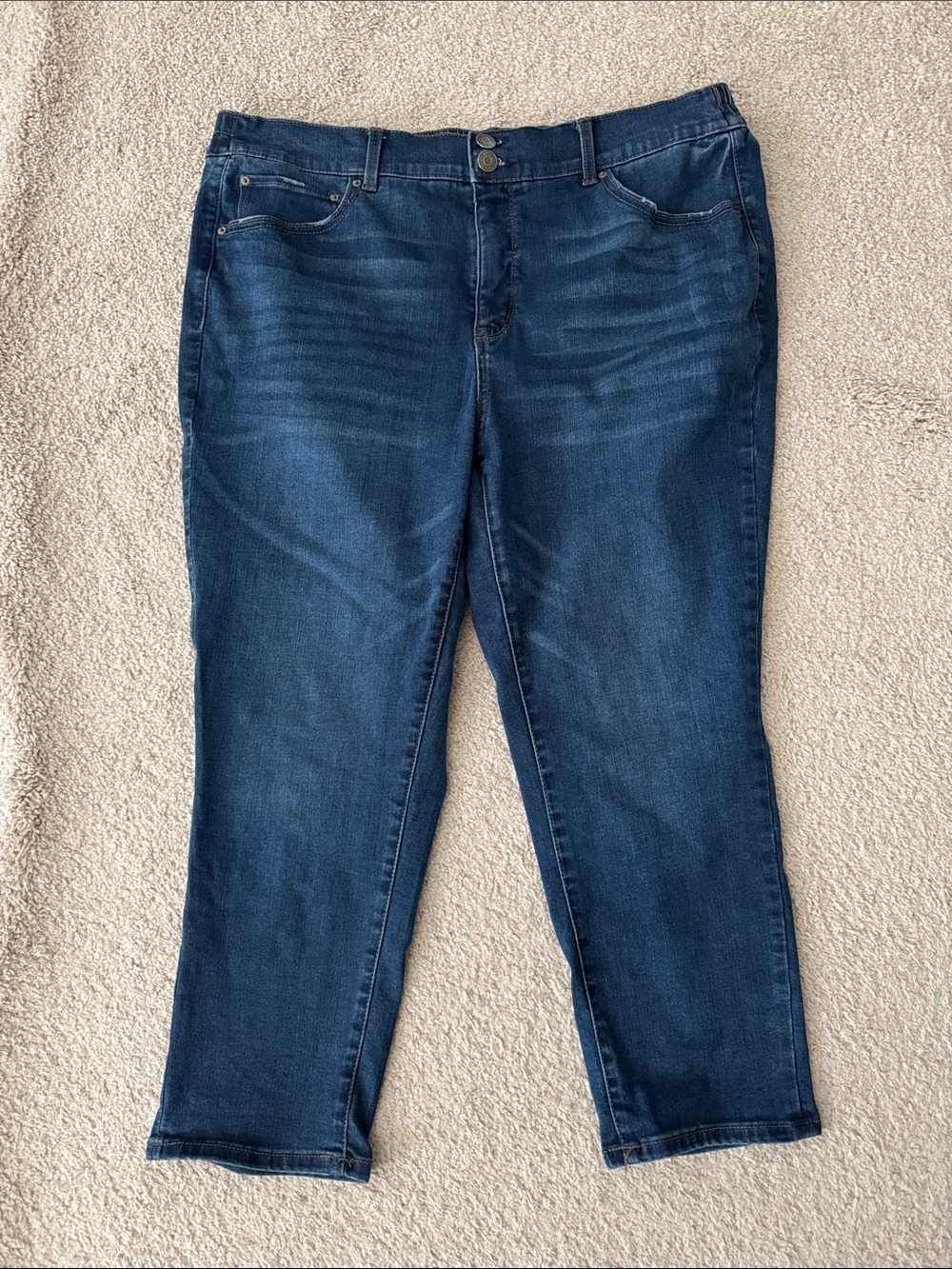 Terra & Sky Indigo Cropped Ankle Jeans
